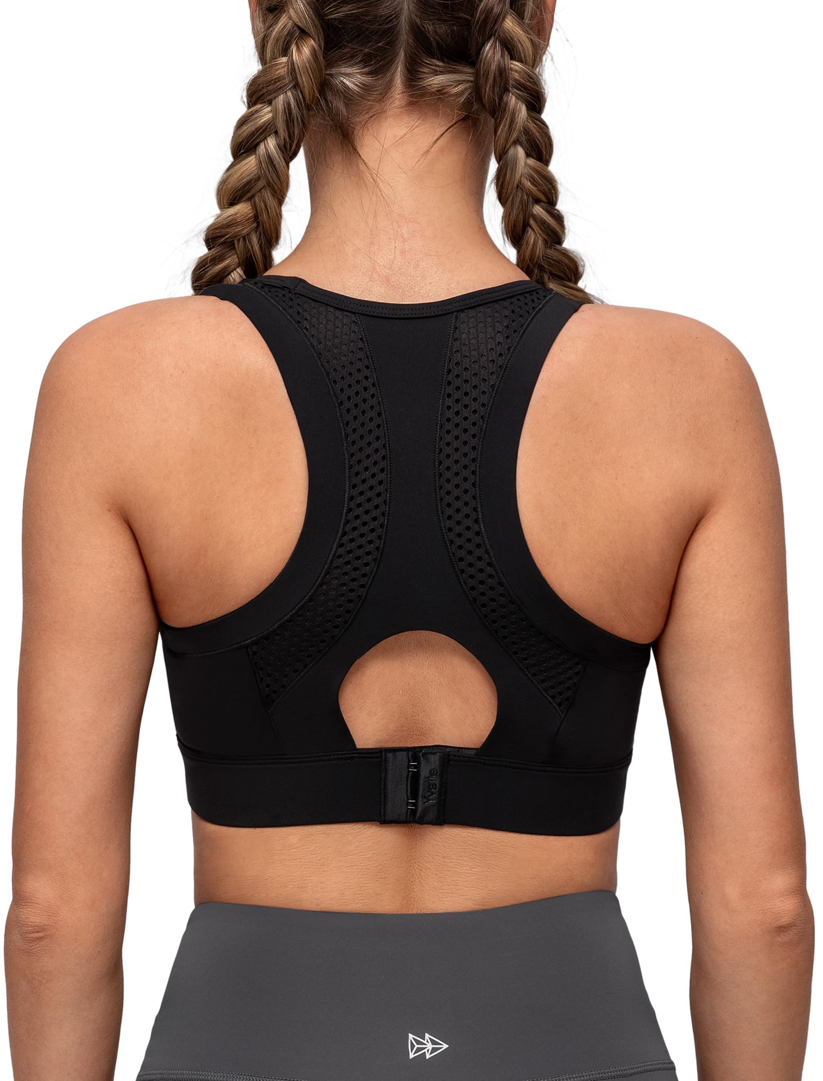 Yvette Soutien-gorge de sport dos nageur pour femme, soutien élevé, soutien-gorge de sport avec coussinets cousus