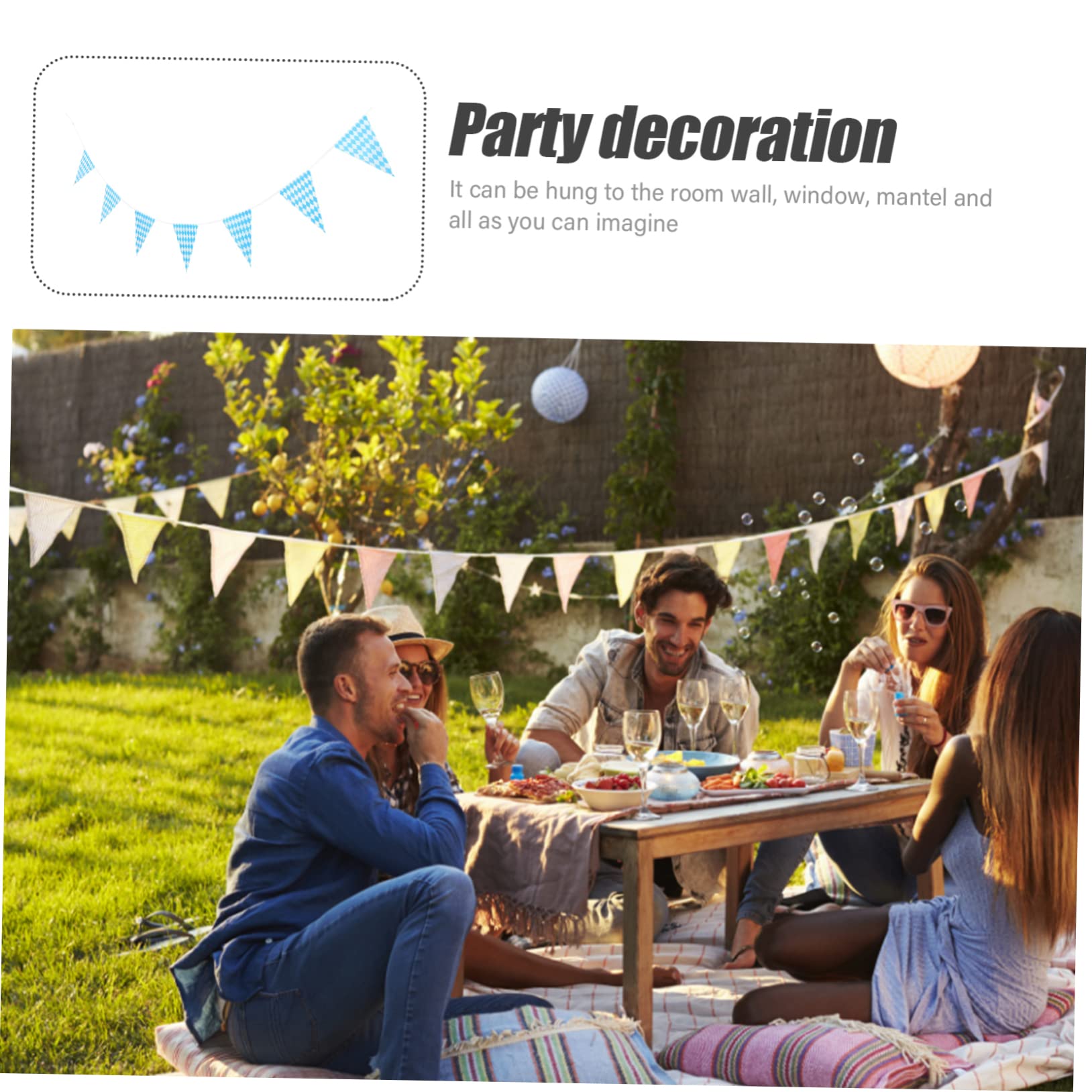 NUOBESTY 3juegos Banderín Decorativo De Festival De Cerveza Guirnalda De Banderines Triangulares Para Decoraciones De Fiesta Interiores y Exteriores Para Crear Momentos Memorables Eventos