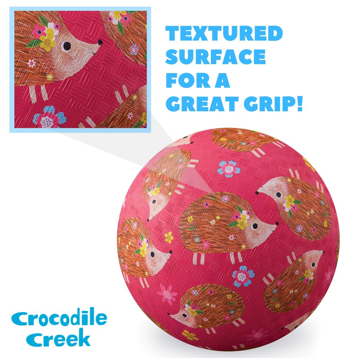 Crocodile Creek 2165-1 Hedgehogs Playground Ball, 7", Pink - Image 2