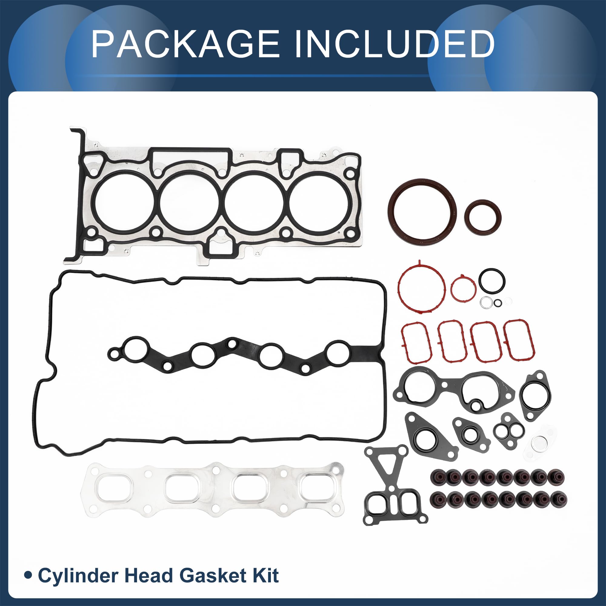 Juego De Juntas De Culata Para Mitsubishi 4B11(Cw4W) 1 Set | No.1000B334, Material Goma Metal, Color Negro, Resistencia A Altas Temperaturas, Precisamente Ajustado, Instalación Fácil