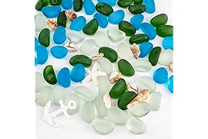 Yelsky 15oz Sea Glass Stones for Crafts & Vase Filler