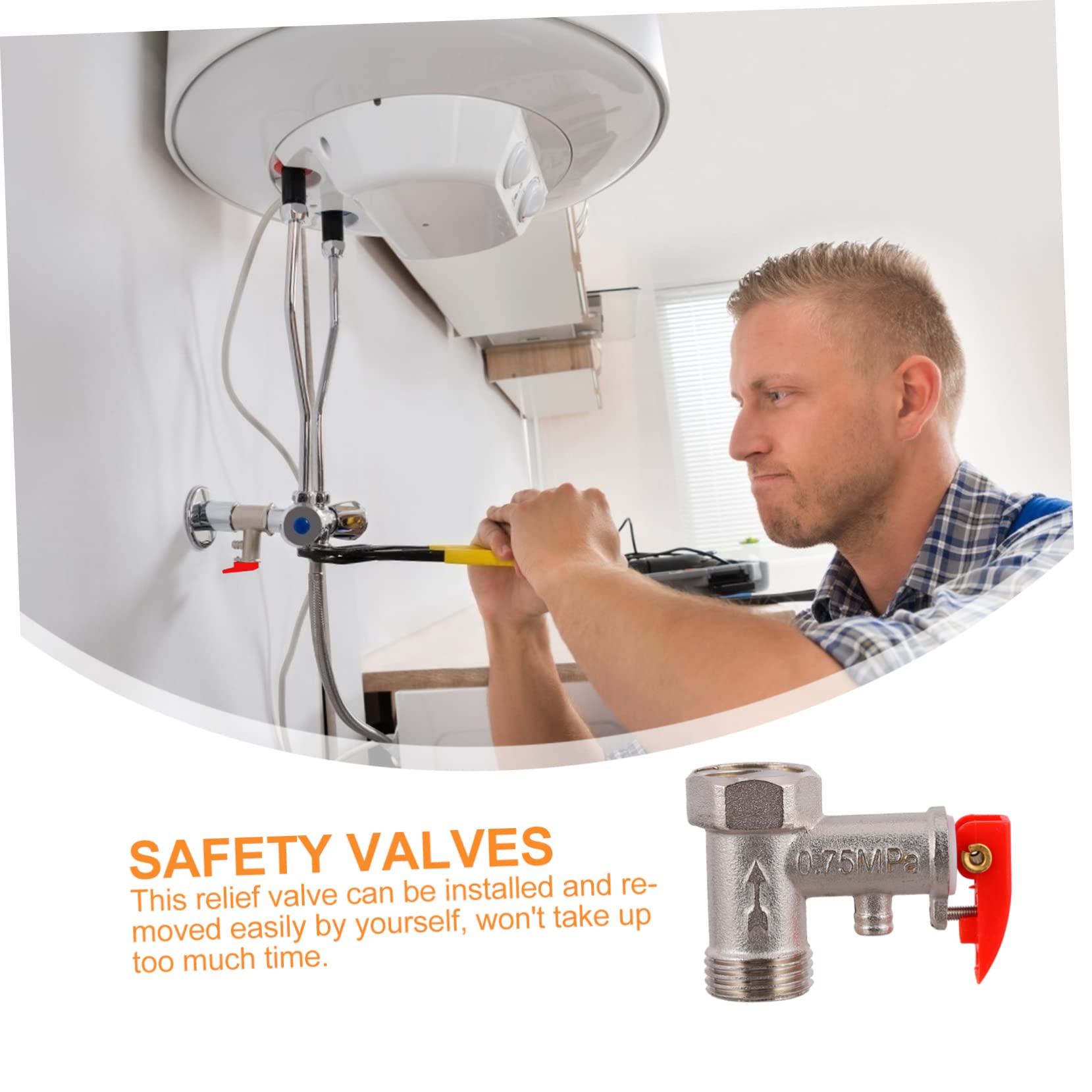 TEHAUX 6pezzi Valvole Di Riduzione Pressione Per Scaldabagno Di Valvole Sicurezza Per Caldaie e Impianti Idraulici Design Elegante e Duraturo Materiale e Resistente