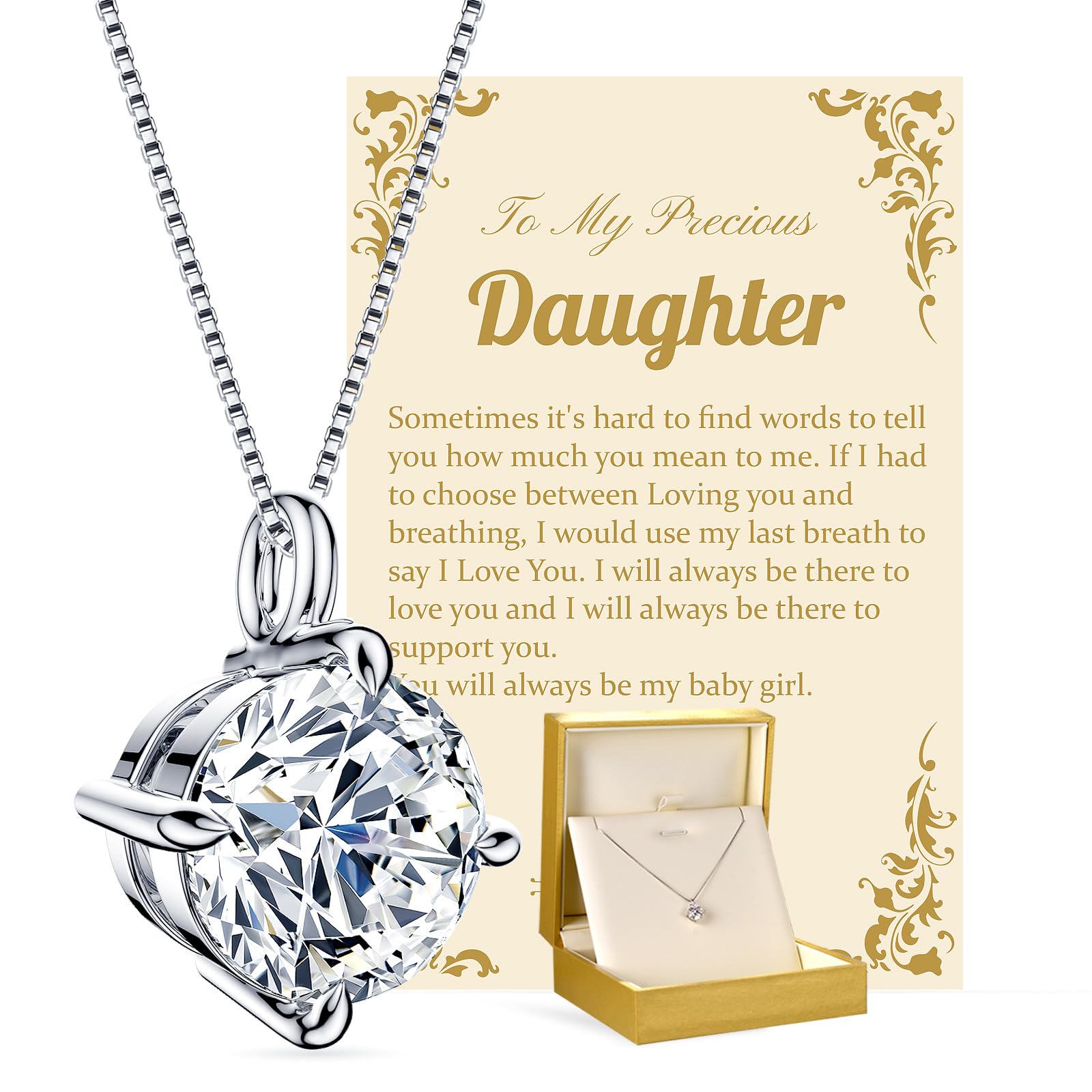 Beam & Bask Adult Daughter Necklace from Mom Dad