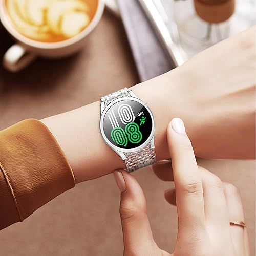 Miniatura 6 de Paquete 8+8 Protector de pantalla y funda para Samsung Galaxy Watch 54 de 1.732 in, película protectora de vidrio templado antivaho y antiarañazos y