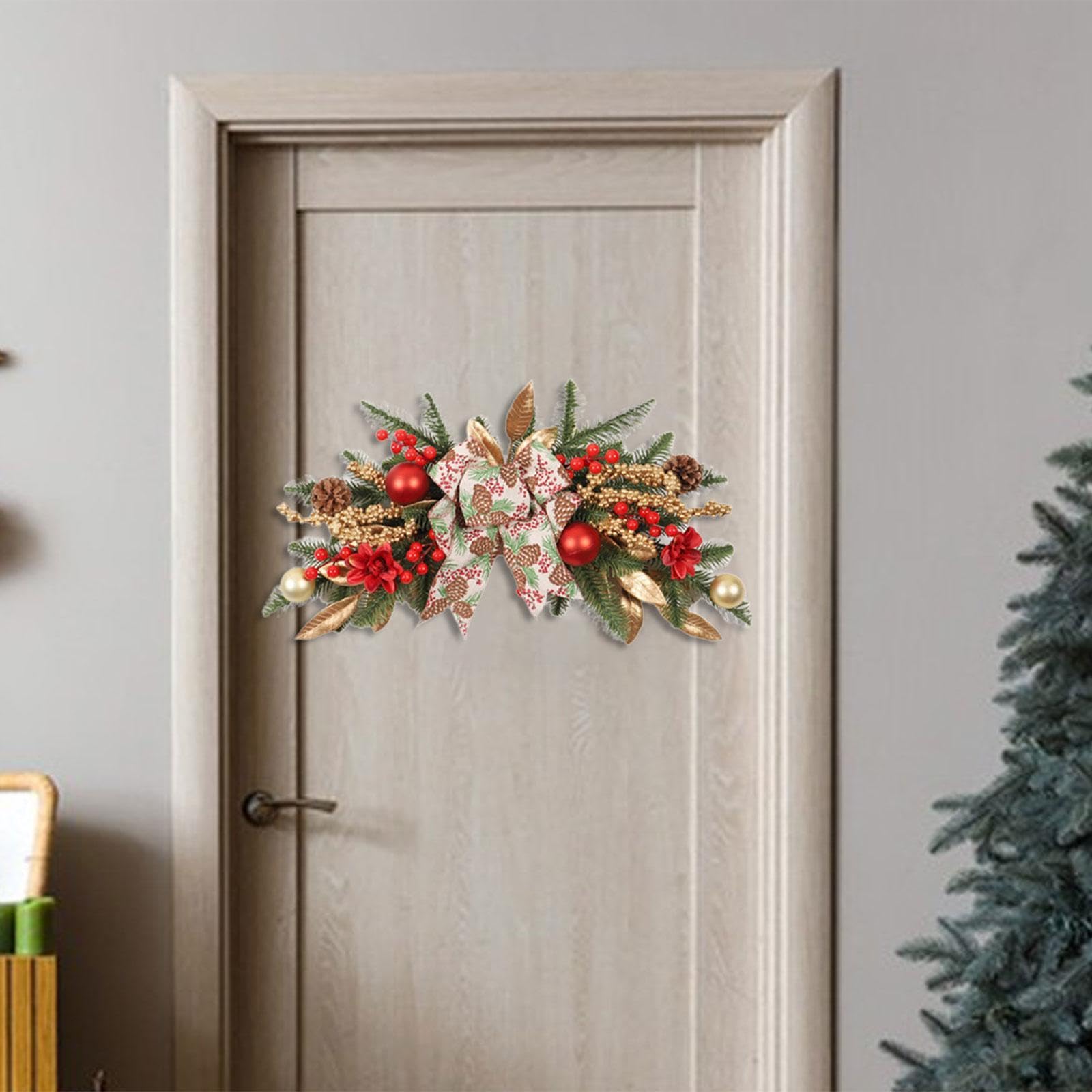 Couronne De Noël Pour Porte D'entrée, Porte D'entrée, Grande