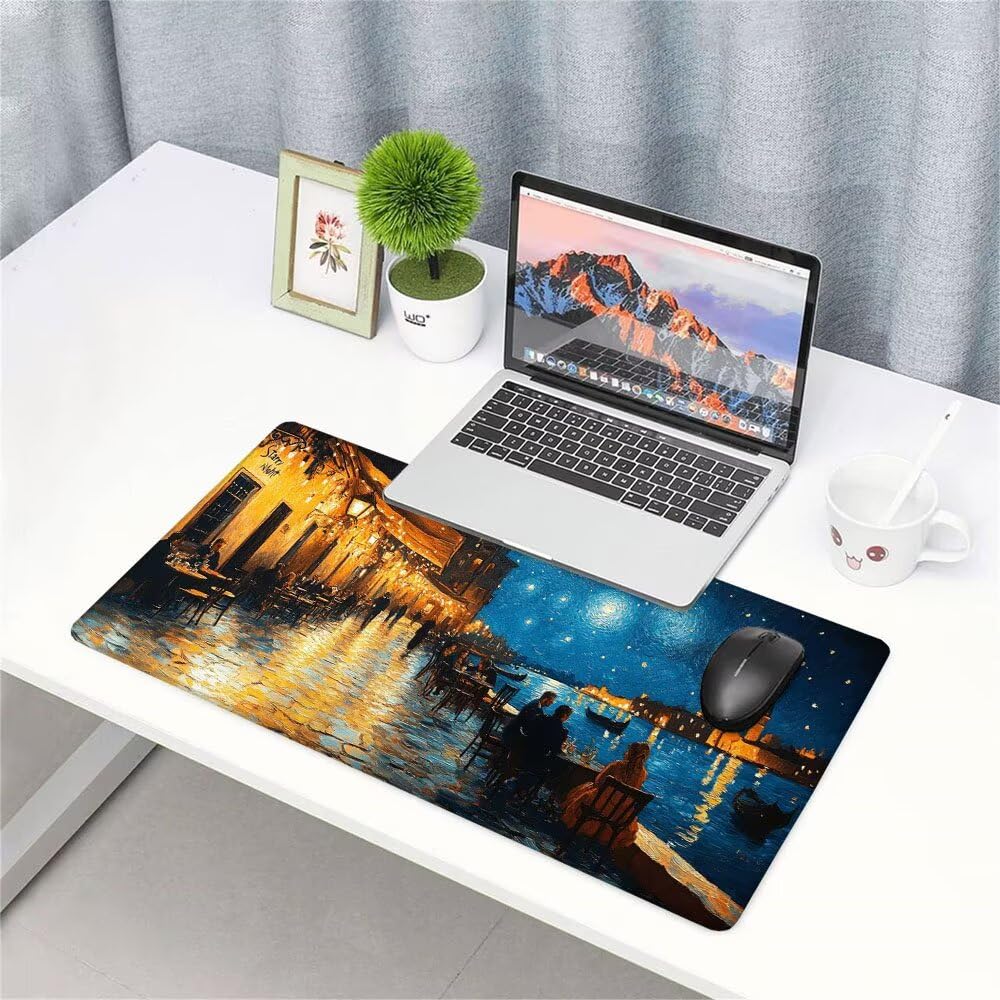 Alfombrilla de Mouse para Juegos, Giallo, XXL, Antideslizante, Impermeable, Diseño de Astratto, Extendido, Grande, 1200x600x3mm, para PC, Laptop, Ufficio, Famiglia d-564