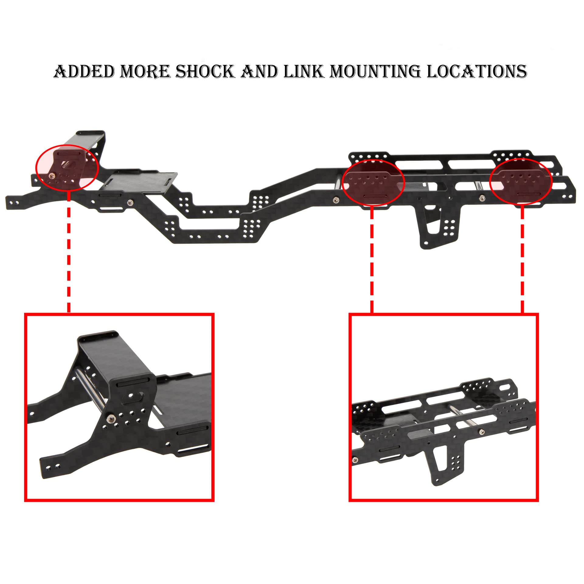 SCX30 LCG シャーシフレームキット Axial アップグレードパーツ Amazon | INJORA 313/324mm ホイールベースシャーシキット LCG