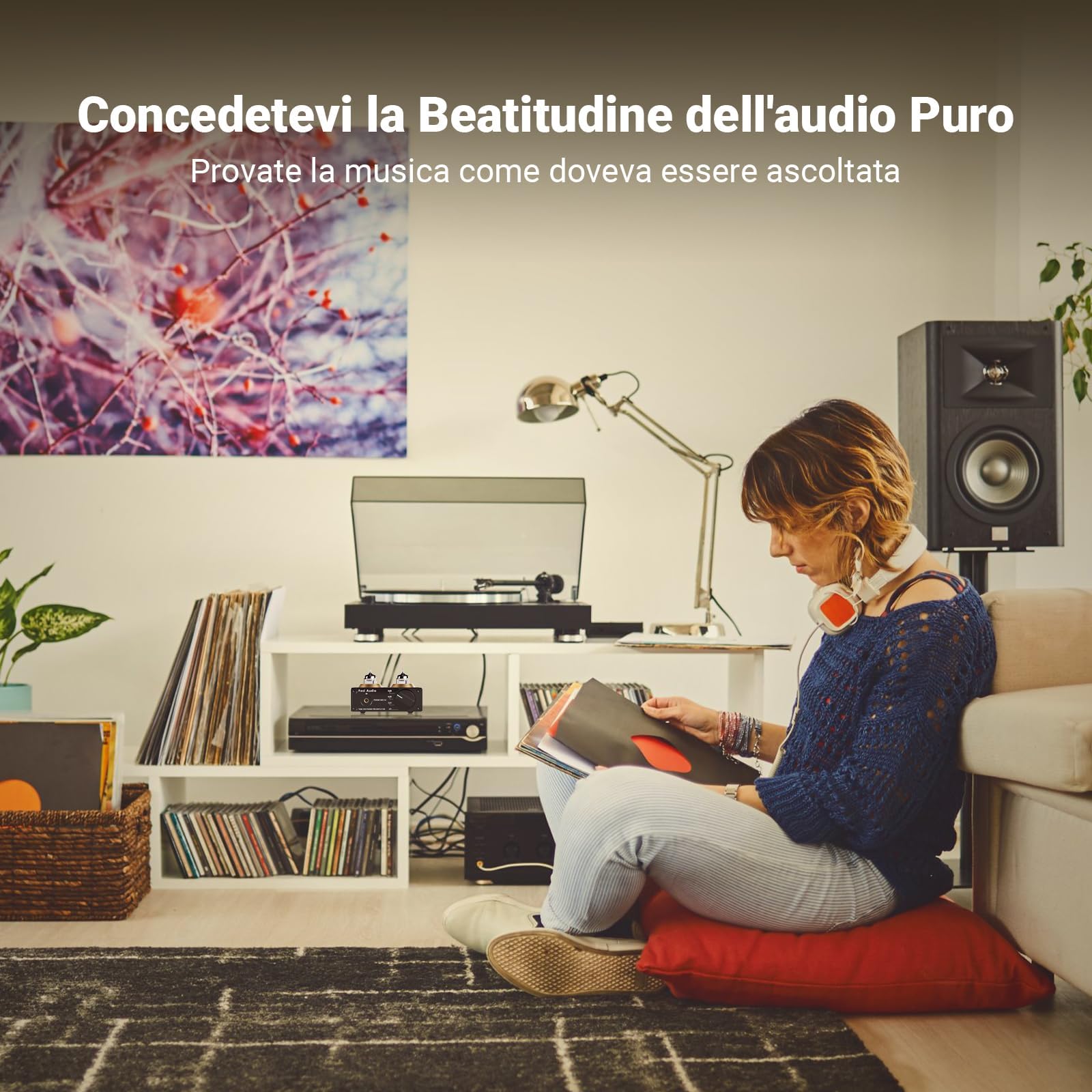 Fosi Audio BT20A Amplificatore Bluetooth 5.0 e BOX X2 Preamplificatore Phono
