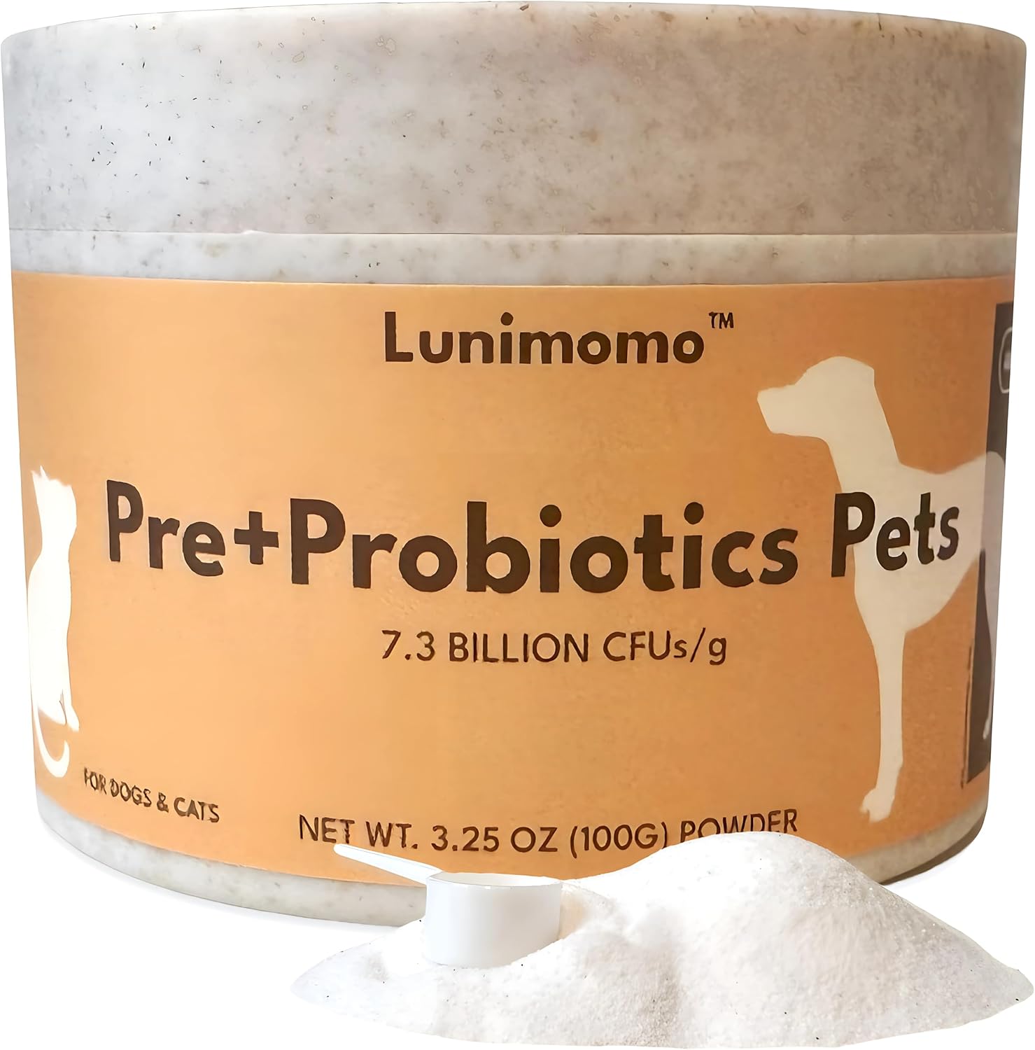 Prebiotics & Probiotics for Dogs & Cats Digestive Health Probiotics Supplement for Pets Skin & Coat, Stress, Allergies, Immune and Nutrient Absorption - Astaxanthin Rich Blend - 100 Servings