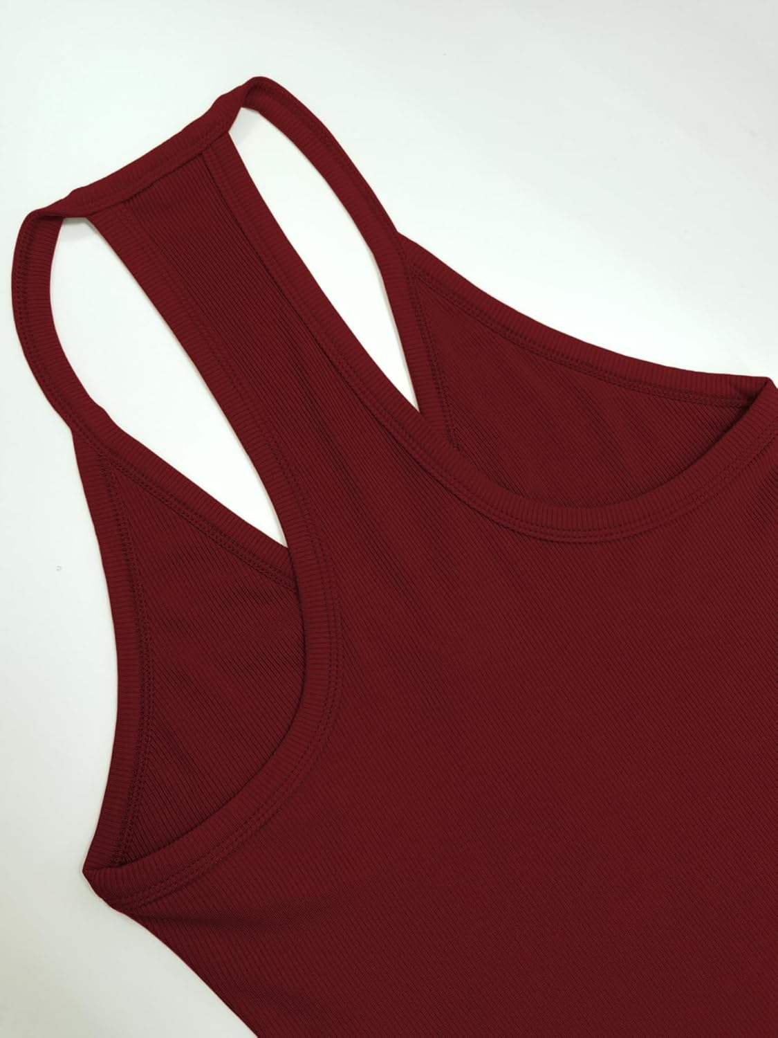 iGENJUN 3 Pack Workout Tops for Women Racerback Basic Tank Summer 2025 Camisole V Neck Slim Fit Ribbed Sleeveless - Image 4