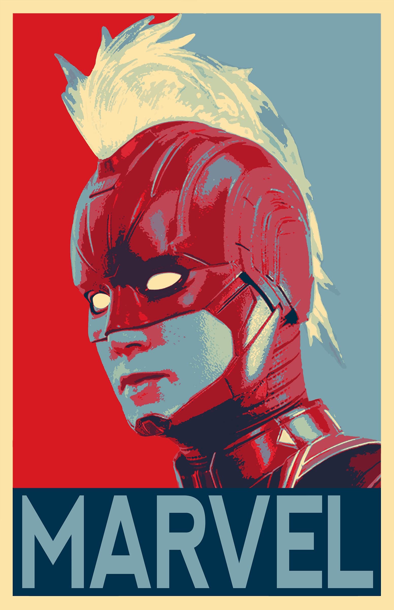 Amazon.com: Captain Marvel Illustration - Marvel Avengers Comic