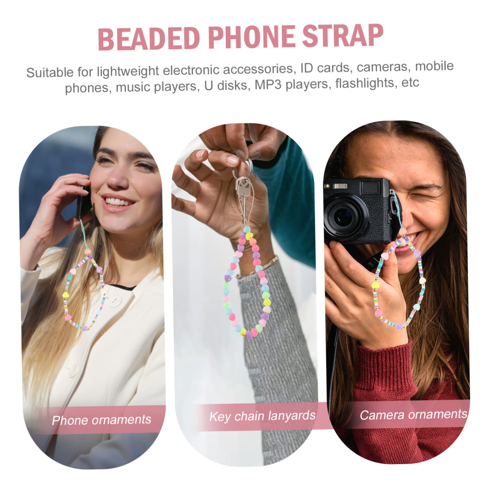 Gatuida 4 Piezas Cadena De Teléfono Móvil Cordón De Muñeca Para Llaves Encanto Del Teléfono Cordón De Llave Colgante De Teléfono Correa Colgante De Teléfono De Teléfono Con