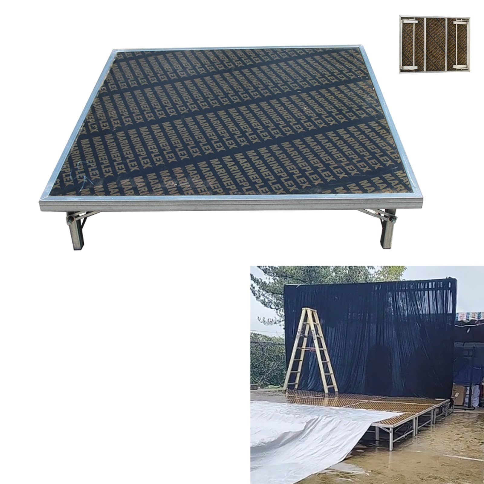 Plateforme de scène pliable pour petits espaces, estrade portable pour discours H20cm