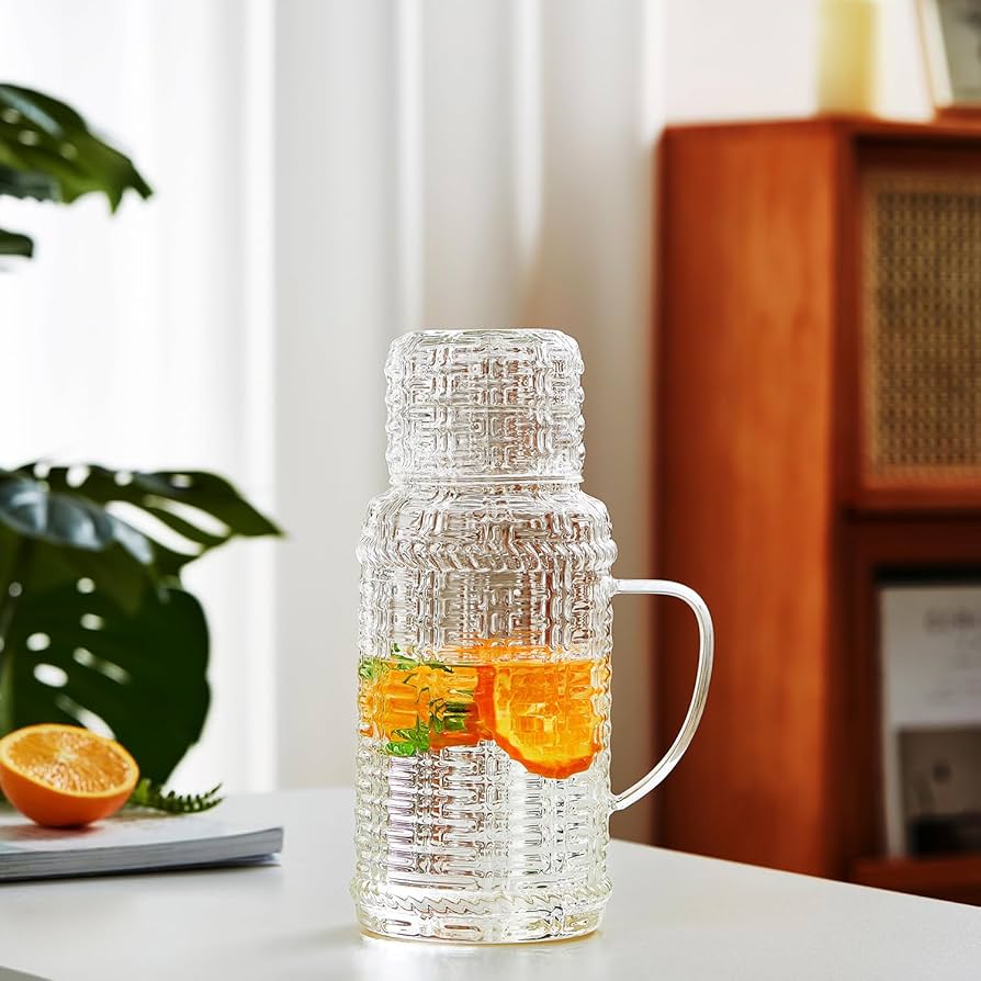 ガラス 角 ピッチャー ハンドメイド グリーン 希少 ヴィンテージ