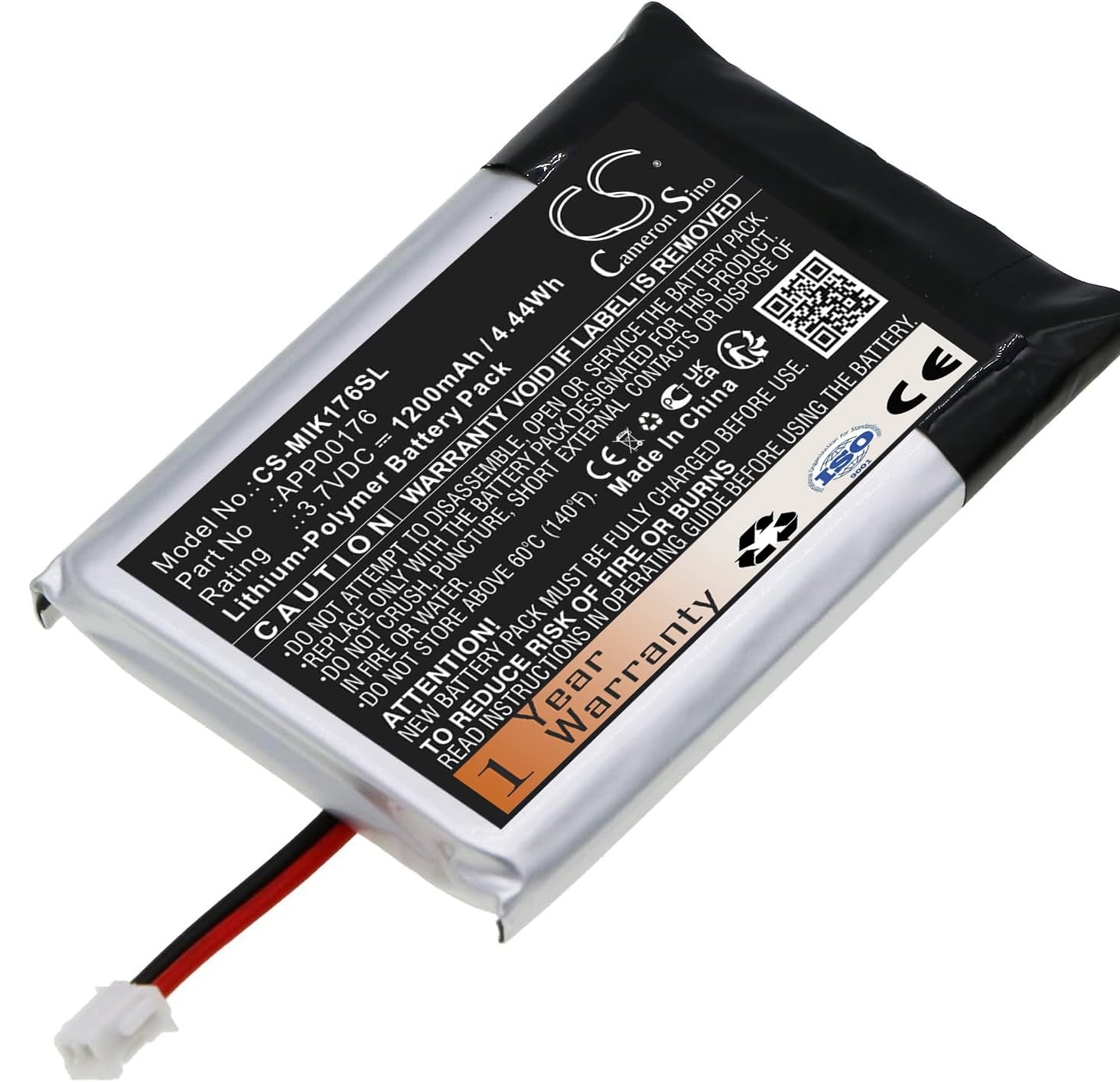 Ejjinenbby 3.7V APP00176 Battery Replacement Compatible for iPilot Link Remote BT (1200mAh)