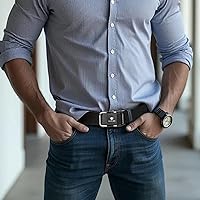 Vista 5 de Cinturón de nailon para hombre, cinturones tácticos, cinturón de lona transpirable con hebilla