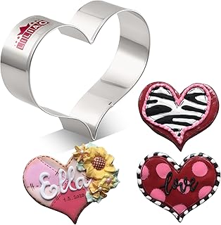Sponsored Ad - LILIAO Heart Cookie Cutter for Wedding/Baby Shower/Mother's Day - 3.6 x 2.8 inches - Stainless Steel