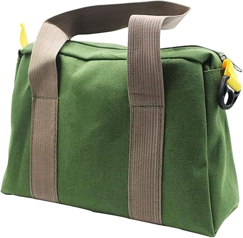 Large Capacity Canvas Tool Bag Waterproof Wide for Organizing Hammer Wrenches Nails Automotive Tool
