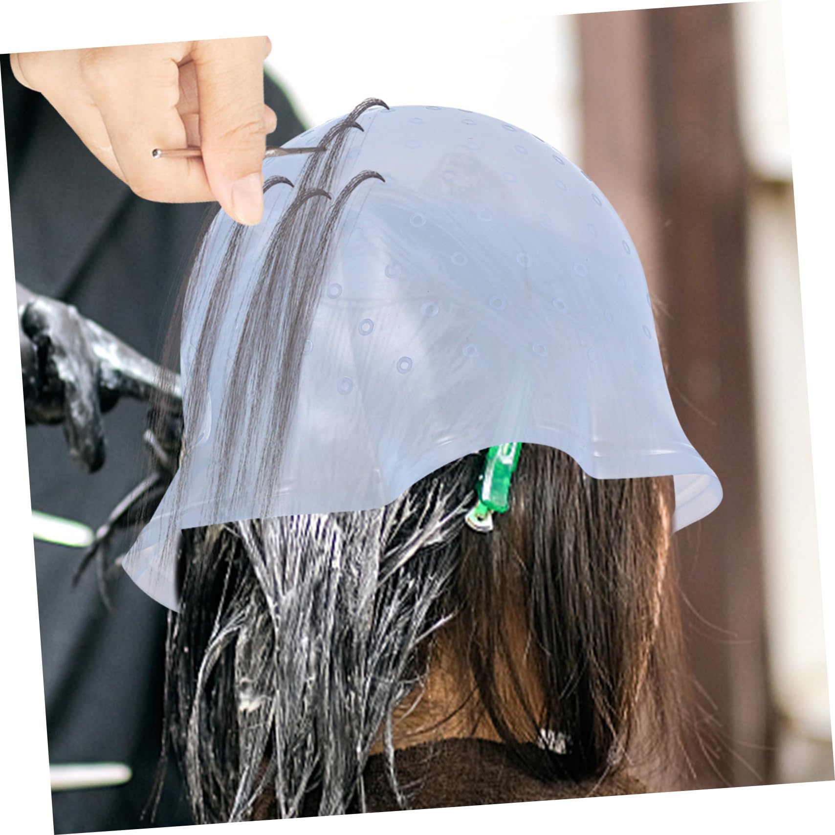 SOESFOUFU Hair Dyeing Hat Lifter Cap for Dyed Hair Highlighting Kit Silicone Cap