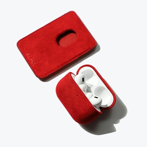 Miniatura 3 de ALMA Funda Alcantara para AirPods Pro, AirPods Pro de 2 generación (Gen 2, marrón)