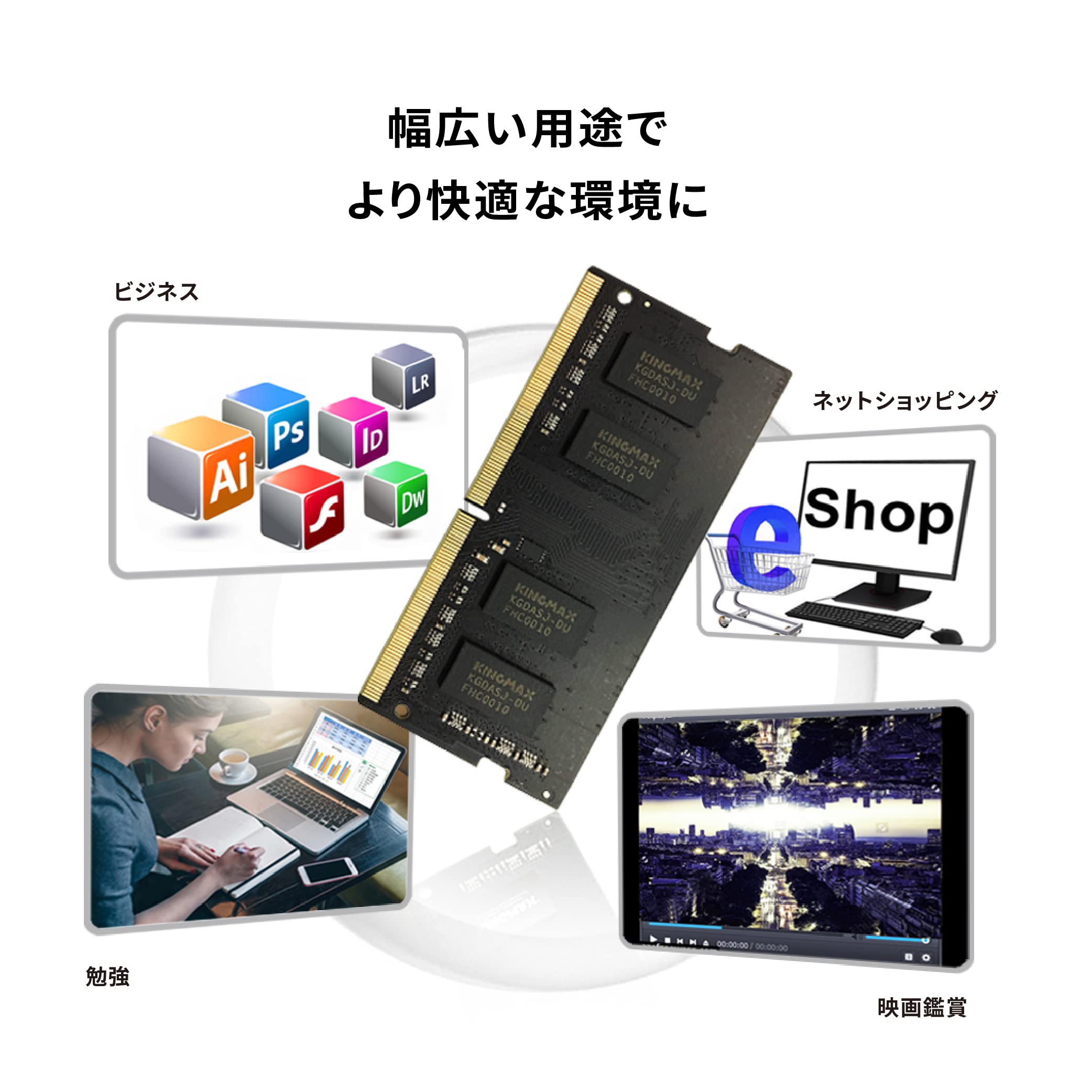 Amazon.co.jp: KINGMAX Laptop Memory DDR4-2666MHz (Compatible with