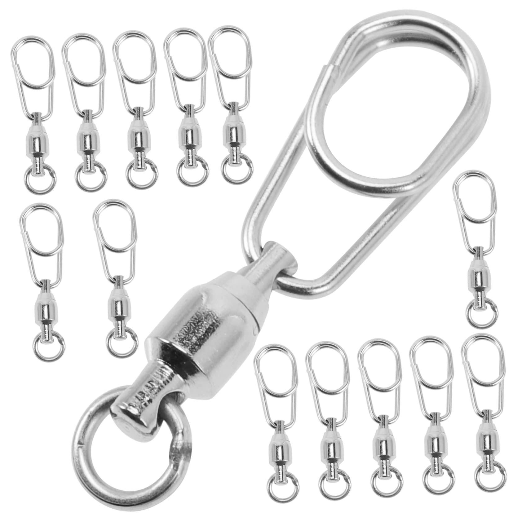 INOOMP 60 Pezzi Connettore Ad Anello A Otto Figure Esche Pesca per Cuscinetti A Dolce Utensile Rotante Pesca Girelle Rotanti Pesca A Scatto Girevoli Connettore A Scatto