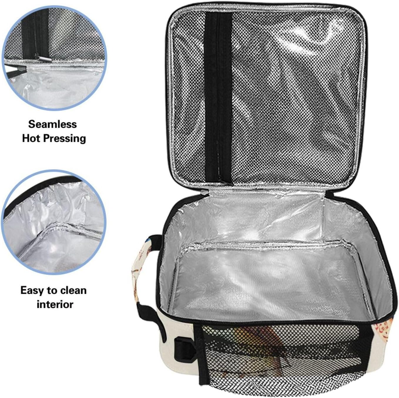 Kids Lunch Box Bird Sparrow Cooler Insulated for Boys and Girls, Lunch Bag with Shoulder Strap for School, Picnic Meal 20856307 - Image 3