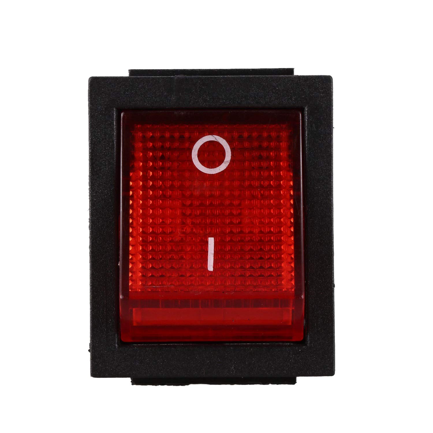 Interruttore A Bilanciere DPST 4 Pin Con LED Rosso - 16A/125V-250V, 3 Pezzi