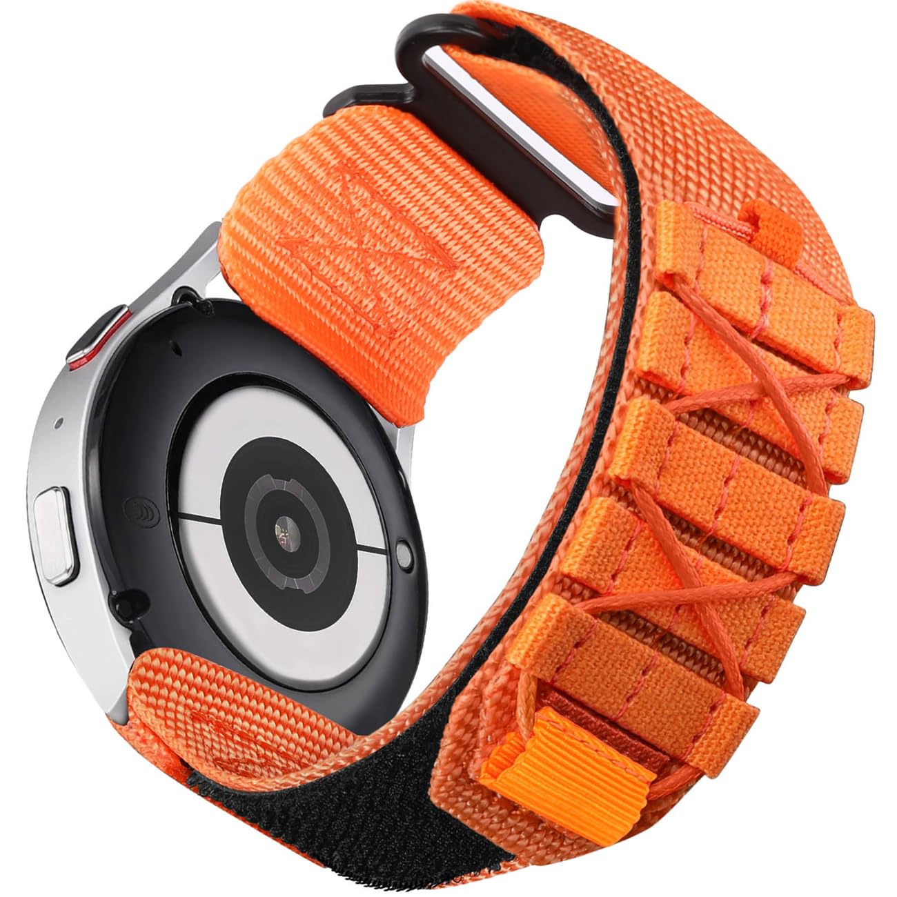 Hstrap Compatible with Samsung Galaxy Watch 6 Classic Band 43mm 47mm/Watch 5 Pro 45mm/Watch 4 5 6 40mm 44mm/Watch 4 Classic 42mm 46mm Rugged Woven Nylon Watch Bands 20mm Velcro Sport Watch Strap for