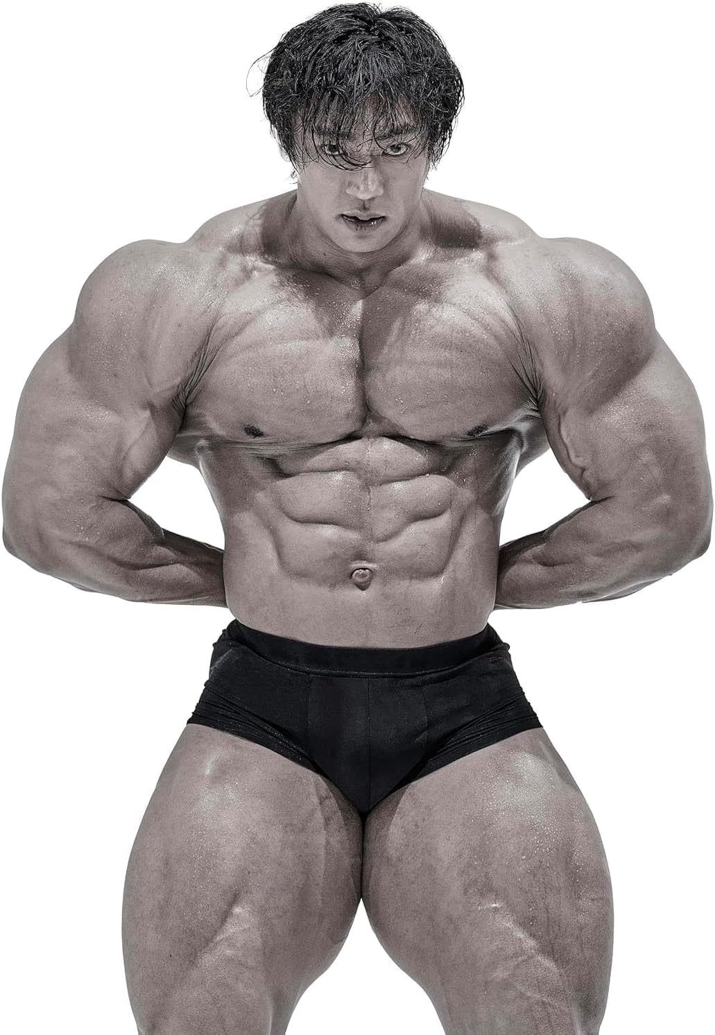 Classic Physique Posing Trunks LOW ver. bodybuilding shorts black