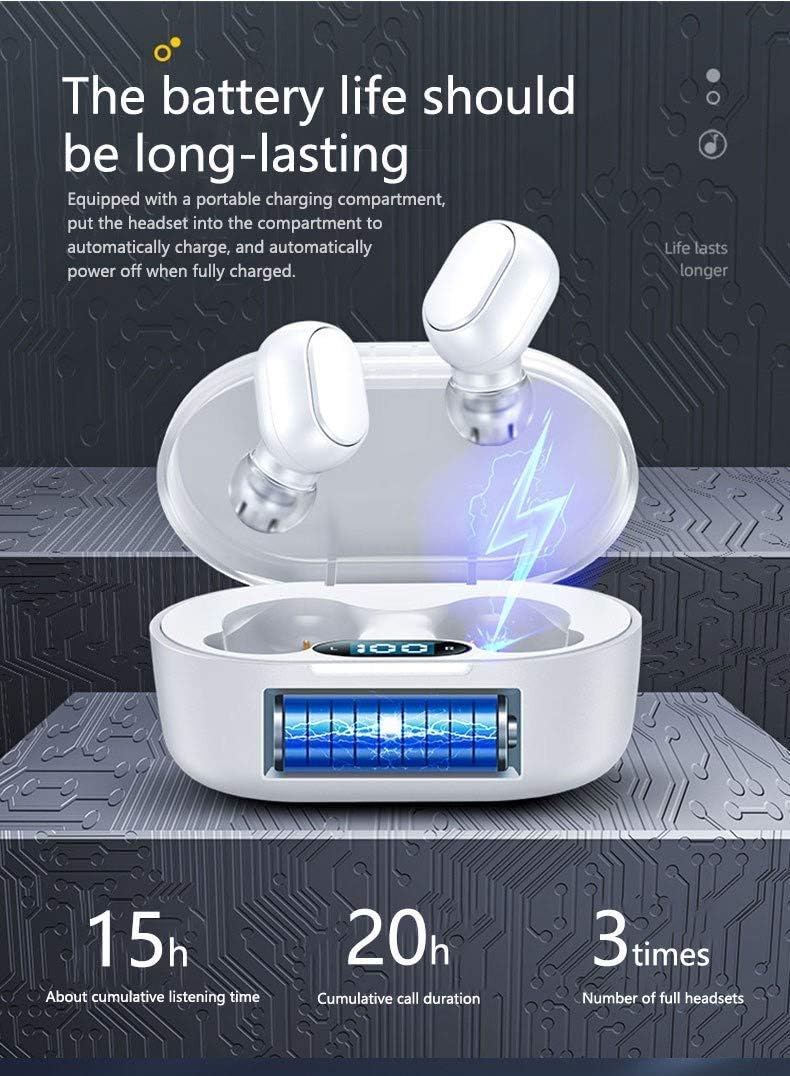 Amazon.com: ollectibo-11 E7S TWS auriculares inalámbricos Bluetooth 5.0  estéreo inalámbricos con micrófono, elegante funda de carga portátil con  pantalla LED : Electrónica