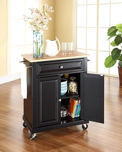 Miniatura 2 de Crosley Furniture Isla de cocina compacta con tapa de acero inoxidable, color blanco