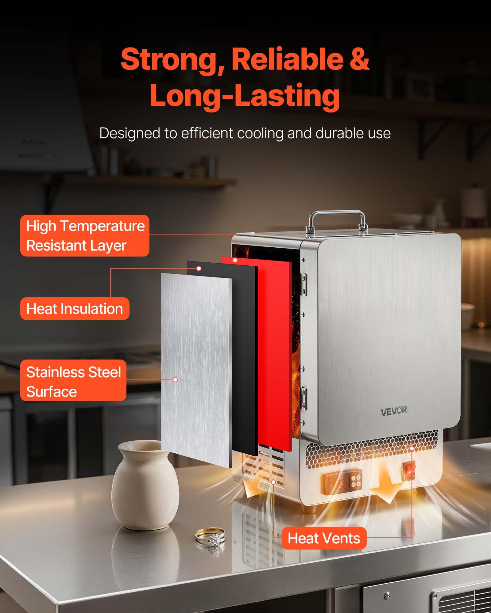 VEVOR Four de Fusion Électrique 1650 W, Fourneau de Fusion Numérique, Température Maximale 1200 °C, pour la Coulée à la Cire Perdue, Bricolage de l'Argile, Recuit des Métaux, Cuisson de la Céramique