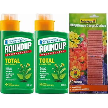 2 x 500 ml Roundup  Weed Control Total Concentrate