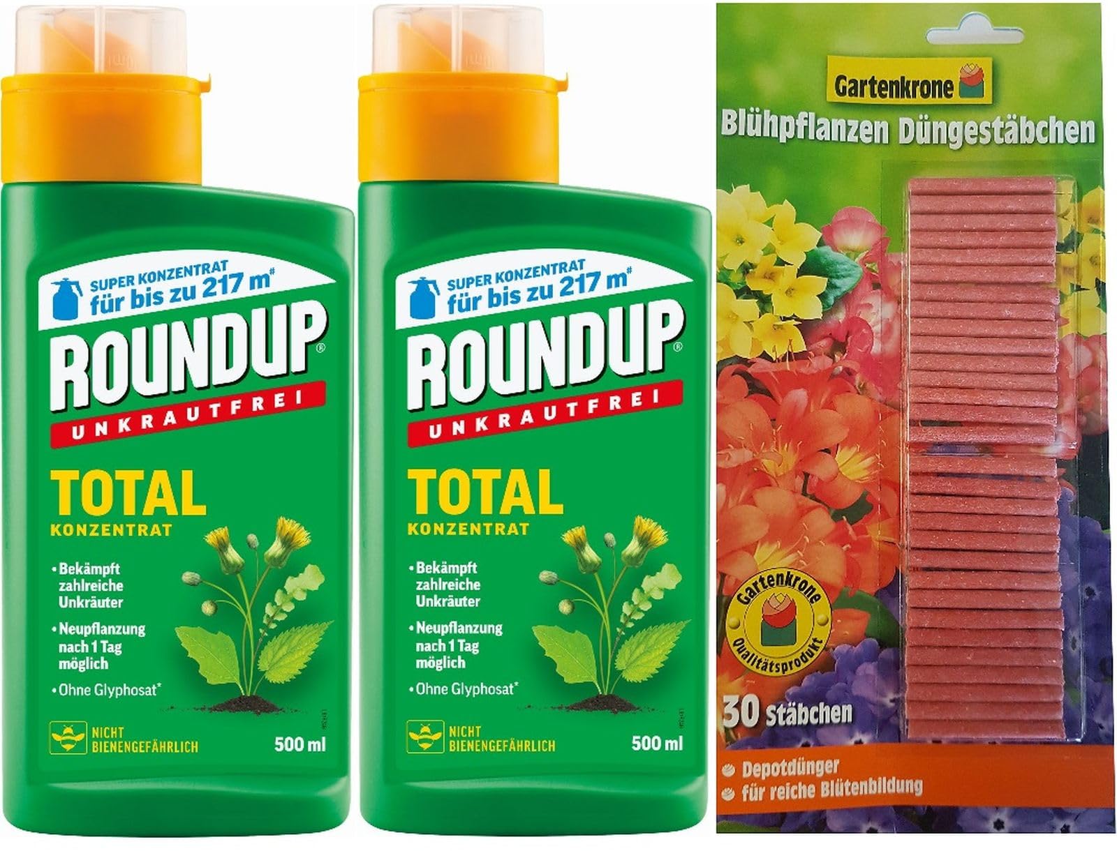 2 X 500ml Roundup®Unkrautfrei Total Konzentrat