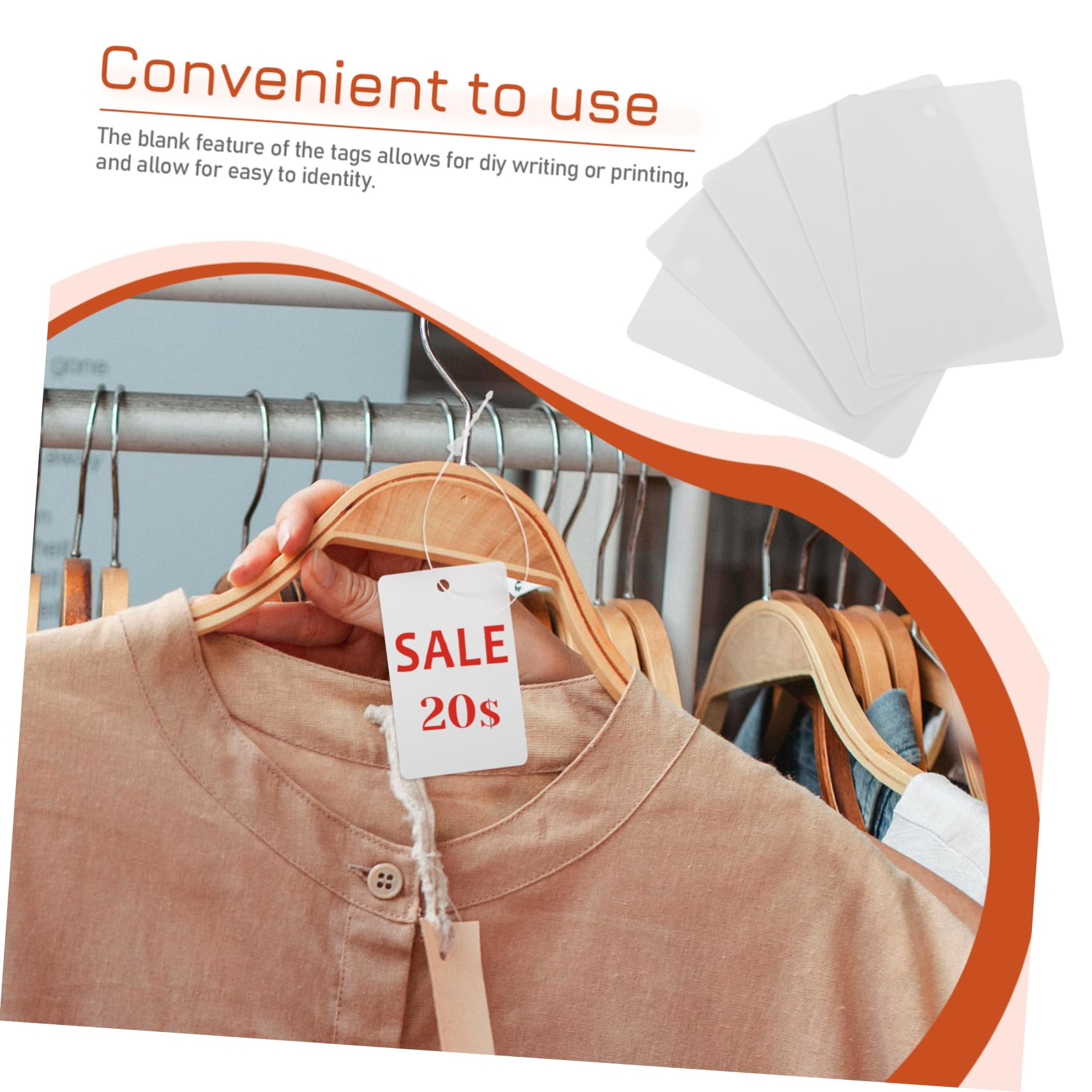 GLEAVI 800piezas Etiquetas De Plástico Para Ropa Etiquetas De Precio Resistentes y Personalizables Para Etiquetado De Mercancías y Comercio Diseño Elegante y Funcional