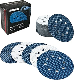 5 Inch 8 Hole Diamond Shape Sanding Discs，60 80 120 Grit, 30 Pcs Hook and Loop Sanding Discs for Orbital and Random Disc Sanders, Woodworking, Metalworking, Anti-Blocking SandinDiscs