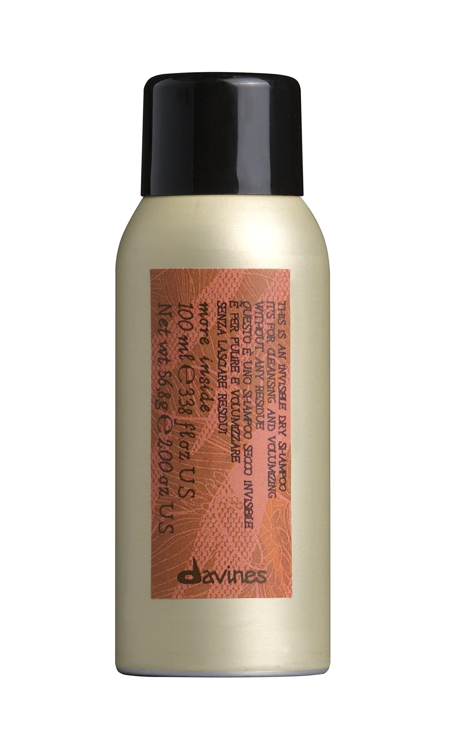 Davines This Is An Invisible Mini Dry Shampoo, Residue-Free Cleansing And Volumizing Formula, Absorbs Oil With A Soft And Natural Finish, Vanilla And Grapefruit Scented, 100 mL