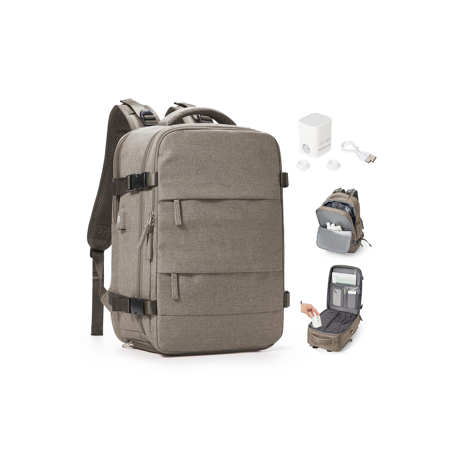 SZSYCN Zaino Ryanair 40x30x20 Sottovuoto con Pompa Zaino da Viaggio | Bagaglio a Mano Ryanair 40x30x20 con Sottovuoto Borsa da Viaggio Antifurto Impermeabile Borsa per Laptop da 16 Pollici
