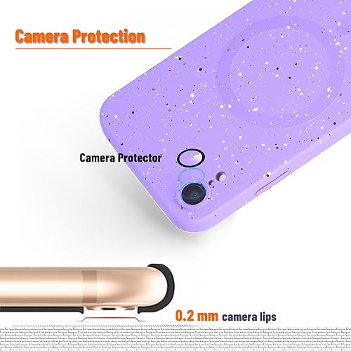 Miniatura 10 de MagSafe - Funda magnética para iPhone 11, silicona suave, protección de cámara, con puntos rojos y blancos, funda protectora contra arañazos para