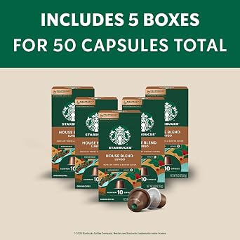 Starbucks by Nespresso Original, House Blend Coffee, 50-count