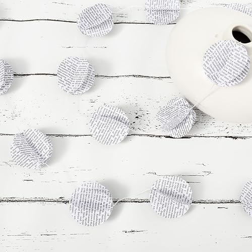 Miniatura 2 de Paquete de 4 guirnaldas de papel con círculos de puntos, páginas, banderines, fiestas, vacaciones, periódico, Navidad, cuerda de bandera, pancarta