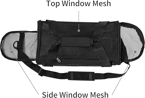 Miniatura 24 de JMOON Bolsa de transporte para mascotas de lados suaves, aprobada por aerolíneas para gatos y perros, transportador de viaje plegable y cómodo