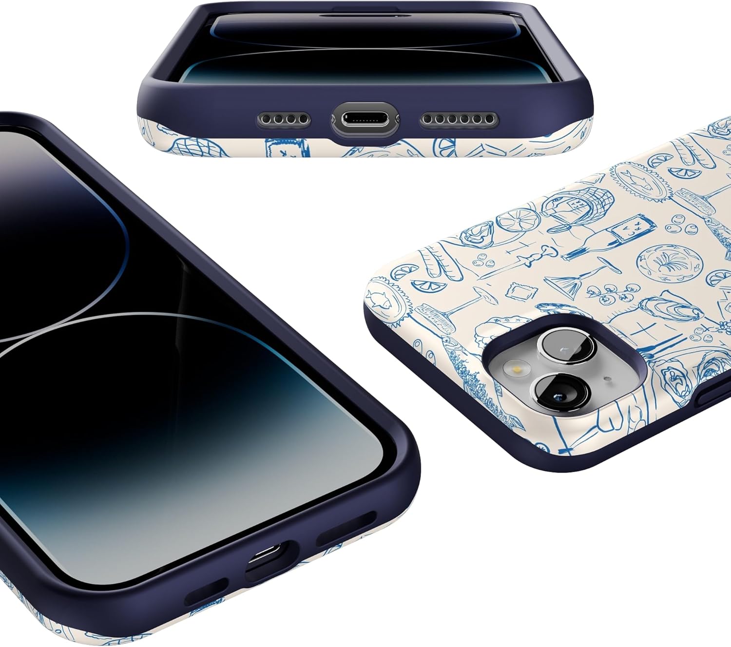 Casely iPhone 14 Plus Case | Amalfi Aperitivo | Dolce Vita | Bold Protective Design | Compatible with MagSafe