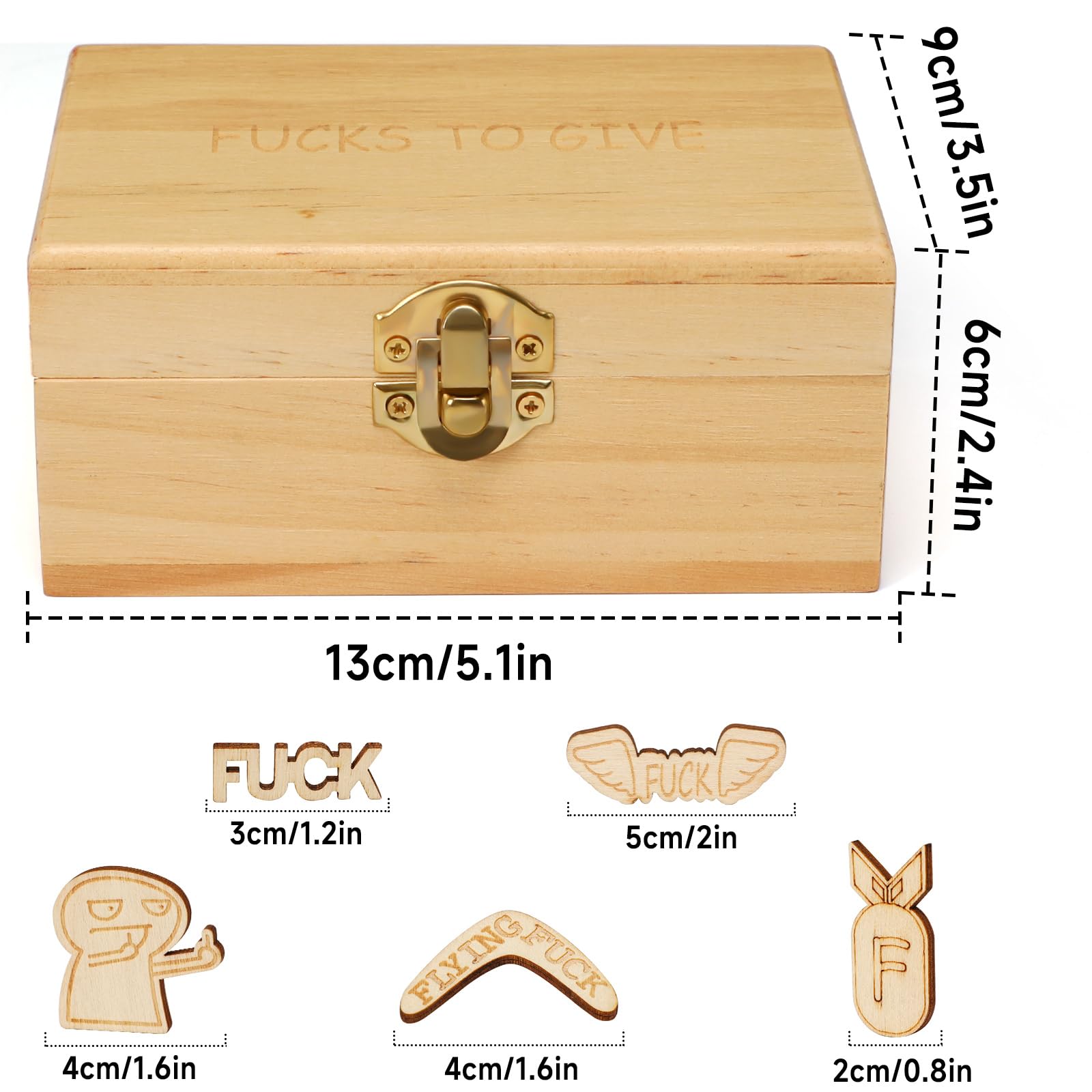 Fucks to Give Box – Funny Gag Gifts for Men Women 50 PCS Joke Tokens, Sarcastic Office Prank Gift, Hilarious Gifts for Friends Coworkers, Father's Day, Birthday, Boss Day, White Elephant Gift