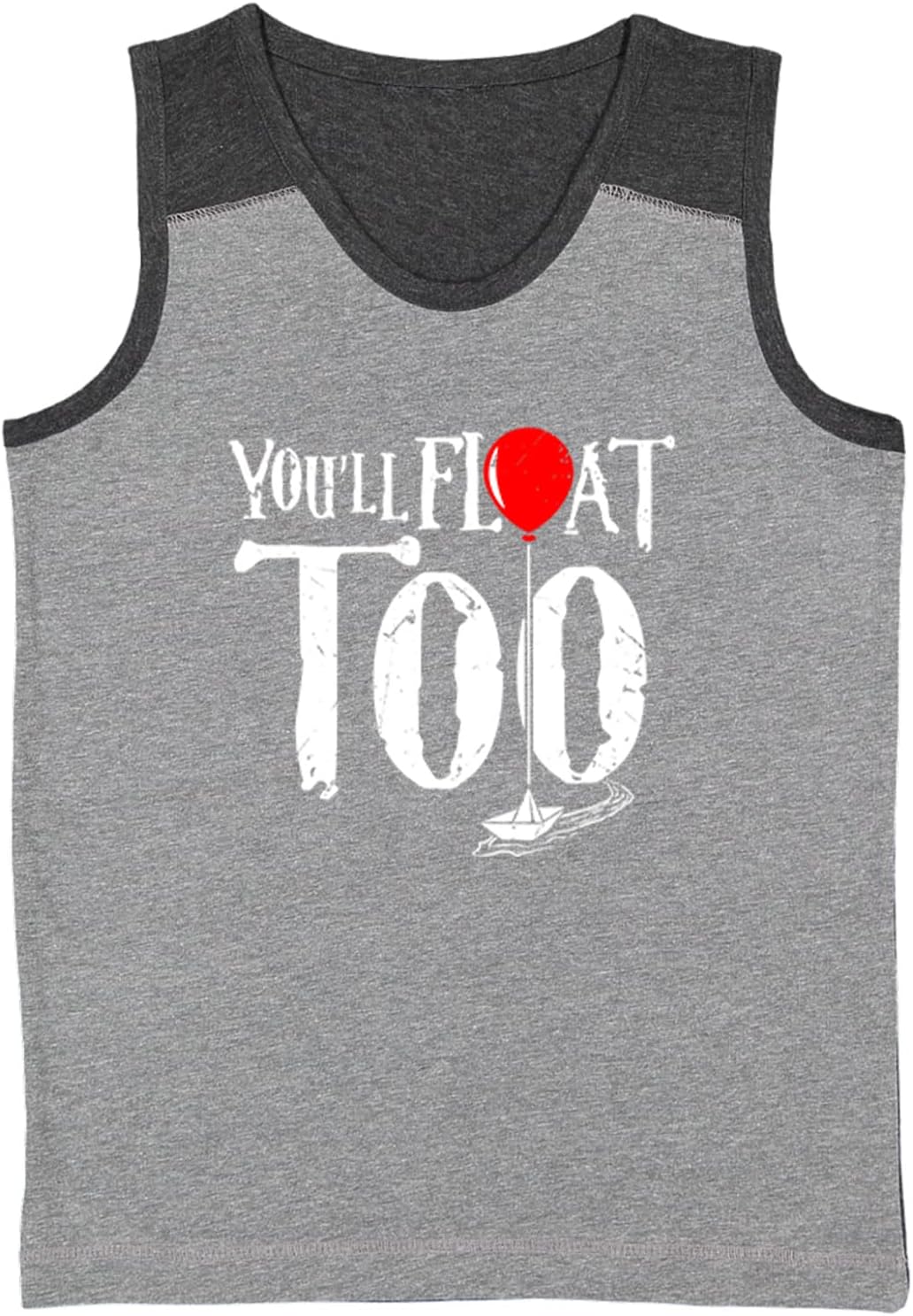 You'll Float Too - Red Balloon Youth Contrast Back Tank Top
