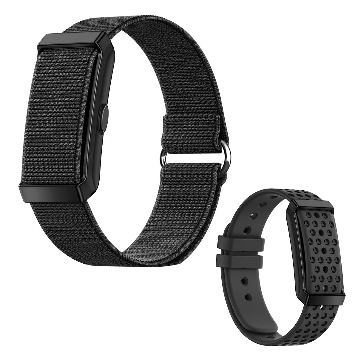 pTron Reflect ACE Smart Fitness Band w/ 45 Days Battery Life, 112 Sports Modes, Heart Rate, SpO2, Stress, Sleep Tracking, HRV, Smart Notifications, 1-Key Measurement, Nylon & Silicon Straps (Black)-image-5