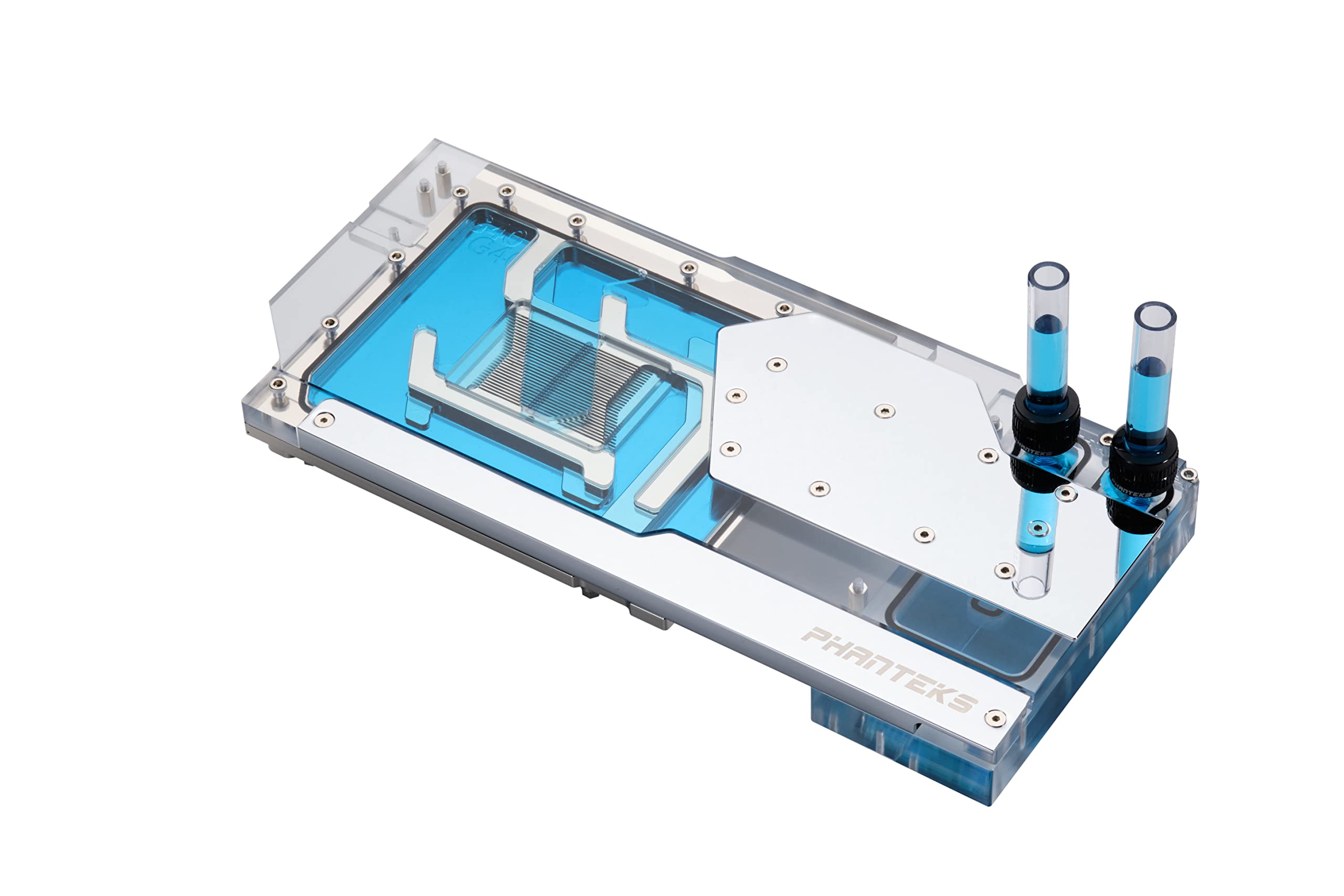 Phanteks (PH-GB4090AS_CR01_BP) Glacier G40 ASUS GPU Block for ASUS ROG Strix/TUF Gaming RTX 4090, Full Cover Nickel-Plated Copper Block, Cast Acrylic, Aluminum Cover Plates, Digital-RGB, Chrome