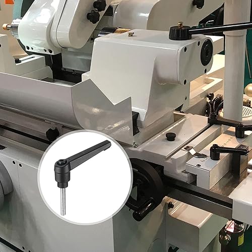 Miniatura 240 de uxcell Palanca de sujeción ajustable M8 x 1.181 in métrica 304 acero inoxidable macho roscado perillas de mano con botón de trinquete giratorio