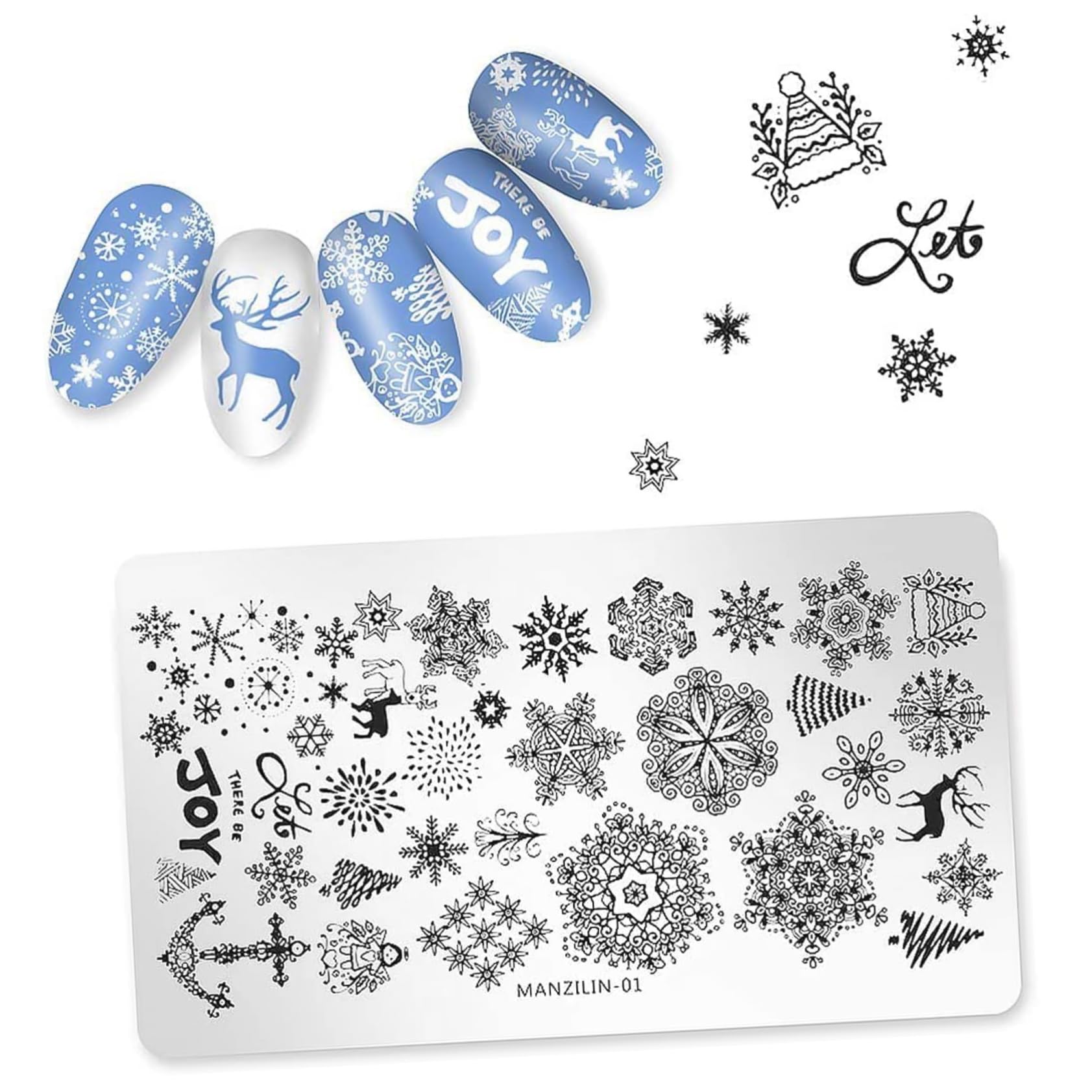 Beaupretty 15 Piezas para estampar uñas stamping para uñas plantillas uñas estampado de uñas plato de uñas de navidad kit de uñas clavo enchapado placas de estampación de arte de uñas